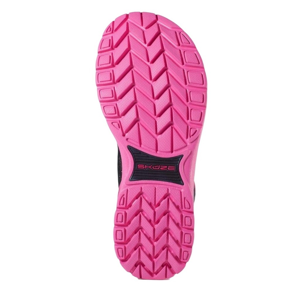Skuze Venice Women 6 Black Rose Pink Mesh Slip On Lightweight Walking Shoes - Picture 4 of 4